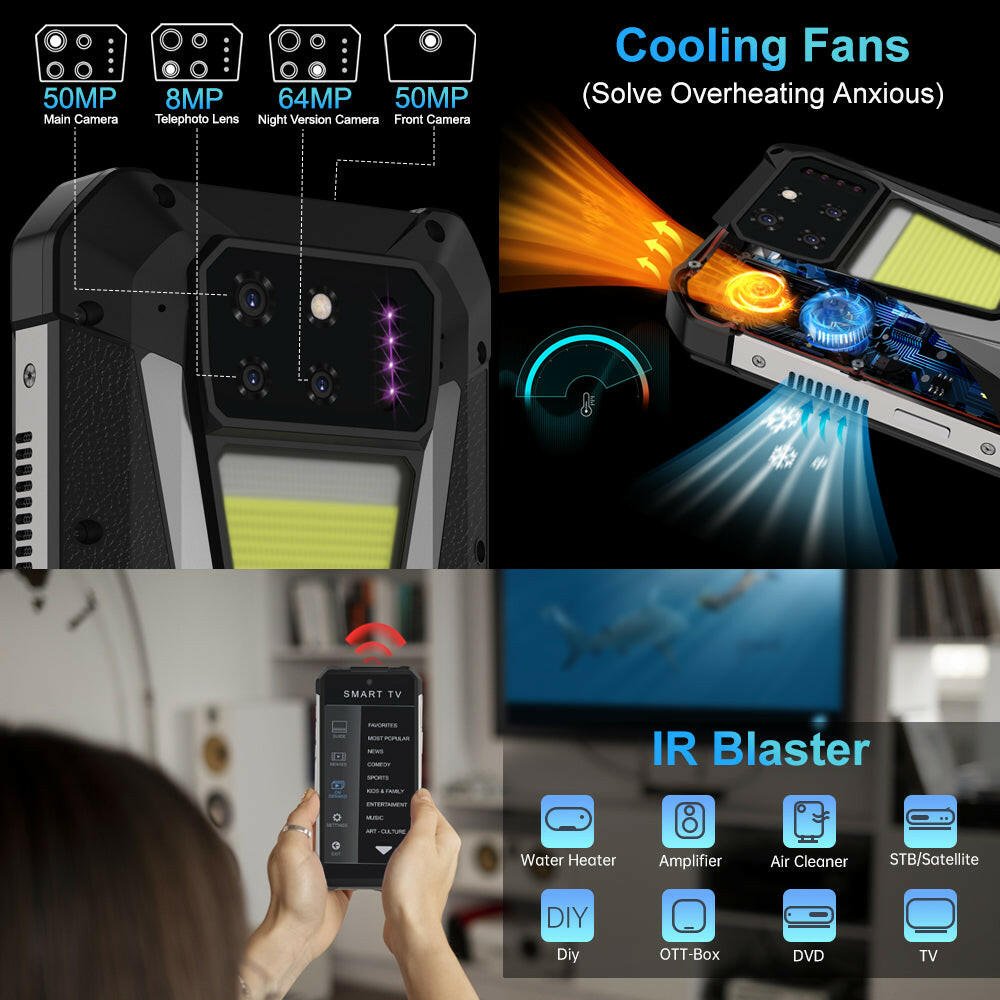 TANK 3S - 15600 mAh Battery 5G Rugged Phone with Projector - 8849 Official Store