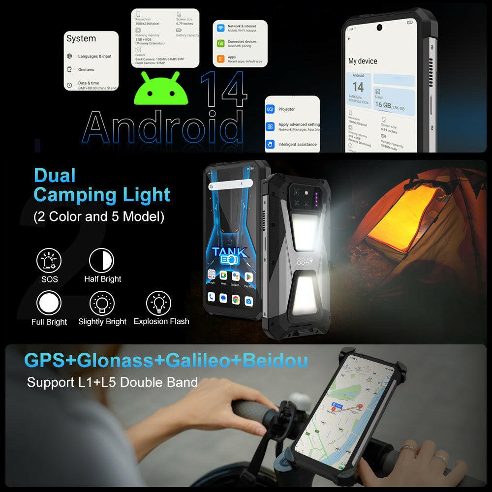 TANK 3S - 15600 mAh Battery 5G Rugged Phone with Projector - 8849 Official Store
