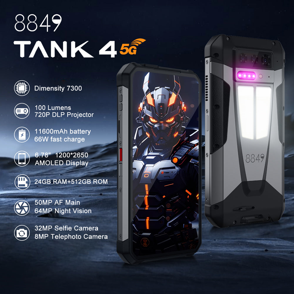 TANK 4 - The Best Value 720P Projector Phone