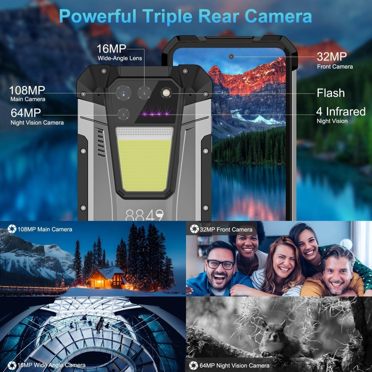 TANK 2 - Rugged Smartphone with Built - in Laser Projector - 8849 Official Store