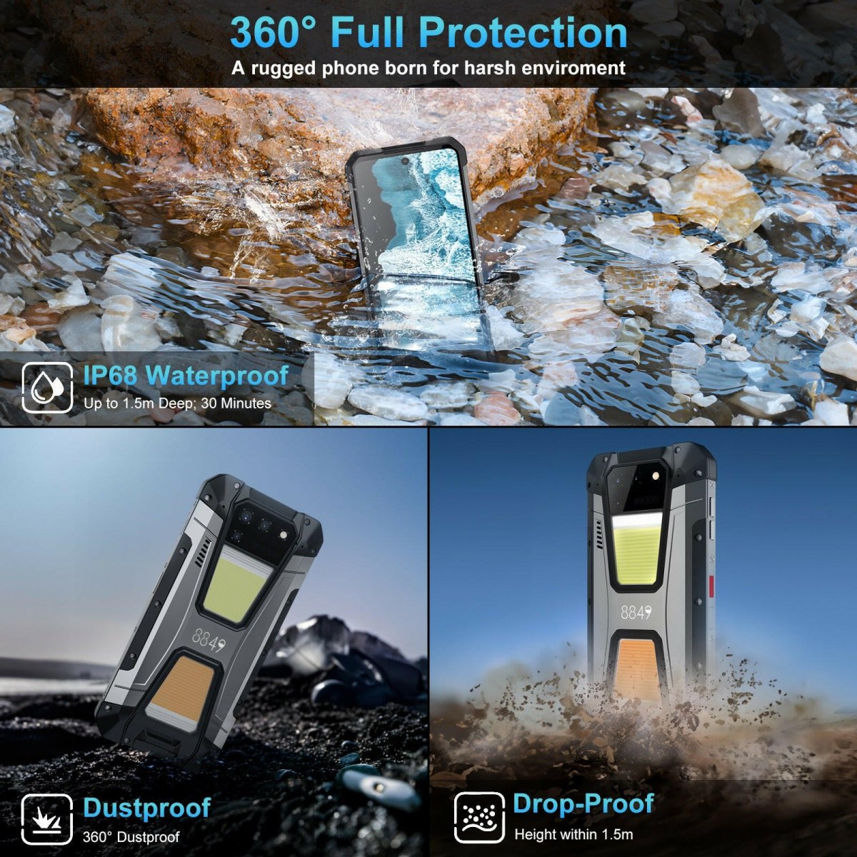 TANK 2 - Rugged Smartphone with Built - in Laser Projector - 8849 Official Store
