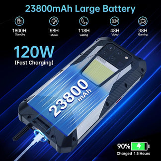 TANK 3 - Teléfono inteligente resistente con cámara de 200MP y batería ...