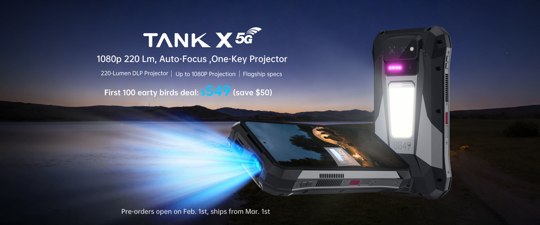 8849 Rugged Smartphones | 5G Projector Phones & Rugged Tablets