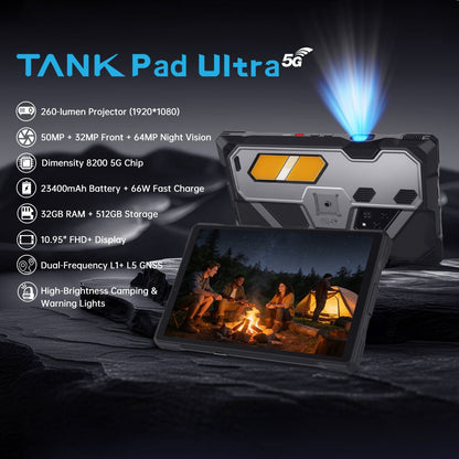 TANK Pad Ultra - World's 1st 5G Rugged Tablet with 260-lumen 1080P Projector - 8849 Official Website